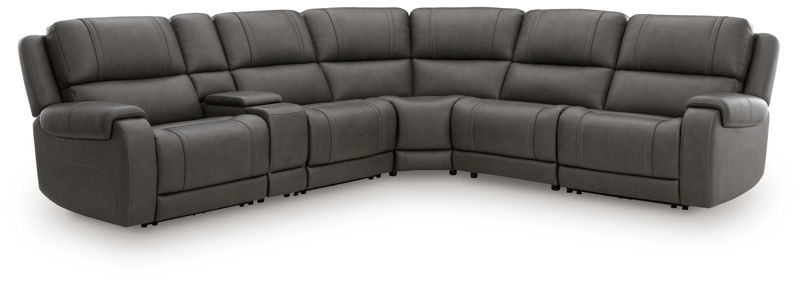 5Z - Pittson - 6-Piece Power Reclining Sectional With Storage Console - Anchor