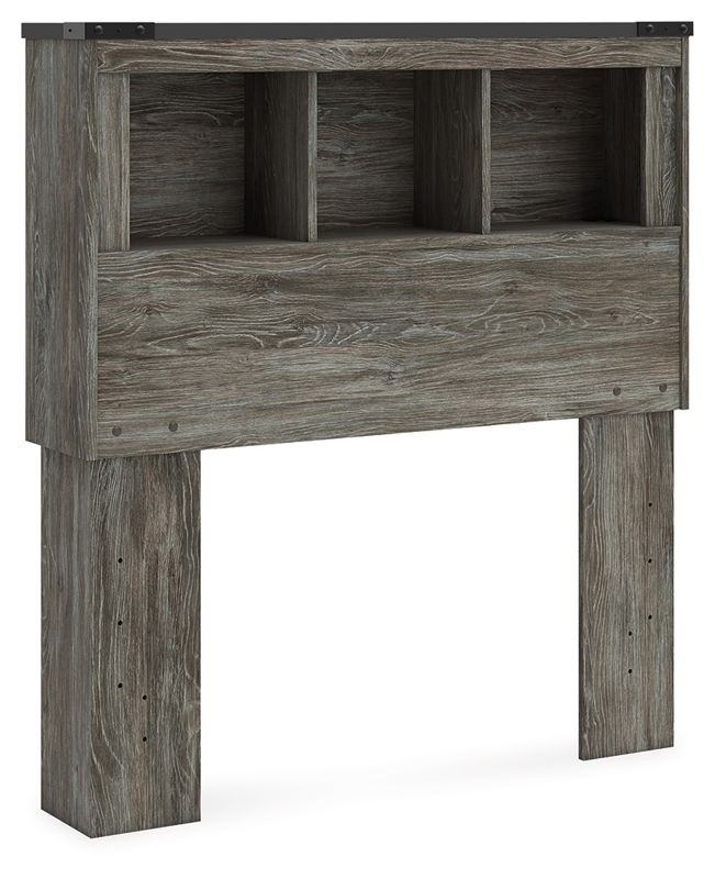 Frandern - Gray - Twin Bookcase Headboard