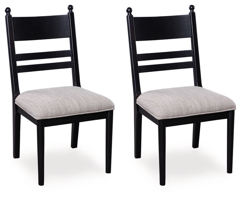 Greddinton - Black - Dining Upholstered Side Chair (Set of 2)