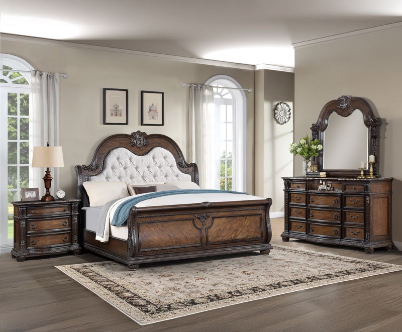 Stanley - California King 4 Piece Bedroom Set - Oak