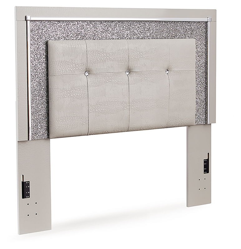 Zyniden - Silver - Full Upholstered Panel Headboard