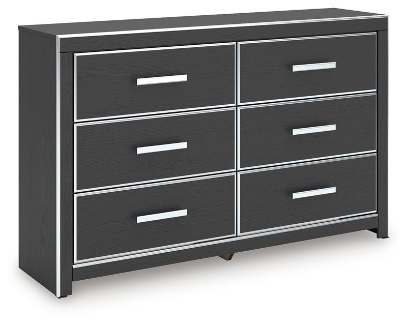 Zuraleus - Black - Six Drawer Dresser