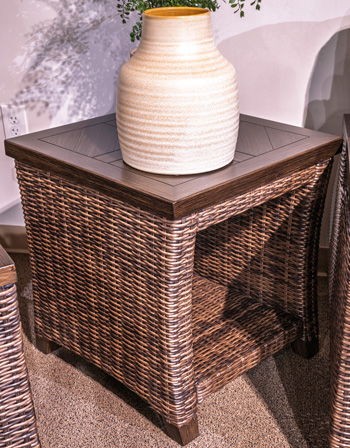 Monterey Point - Dark Brown - Square End Table