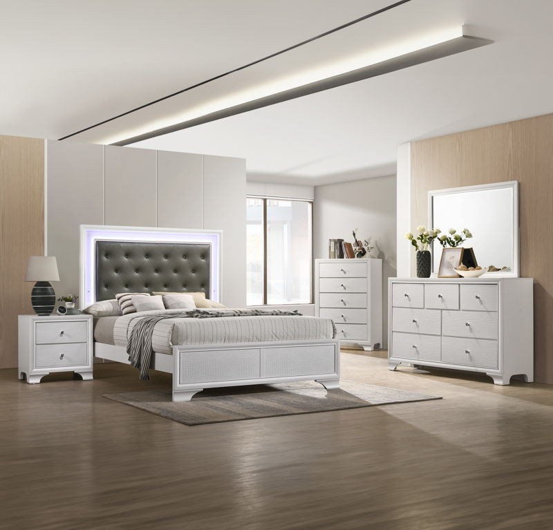 Lyssa - Full 4 Piece Bedroom Set - White
