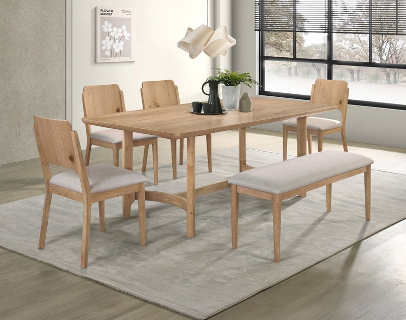 Arden - 6 Piece Dining Room Set - Light Brown