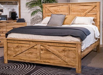 Maystonna - Brown - King Crossbuck Panel Headboard