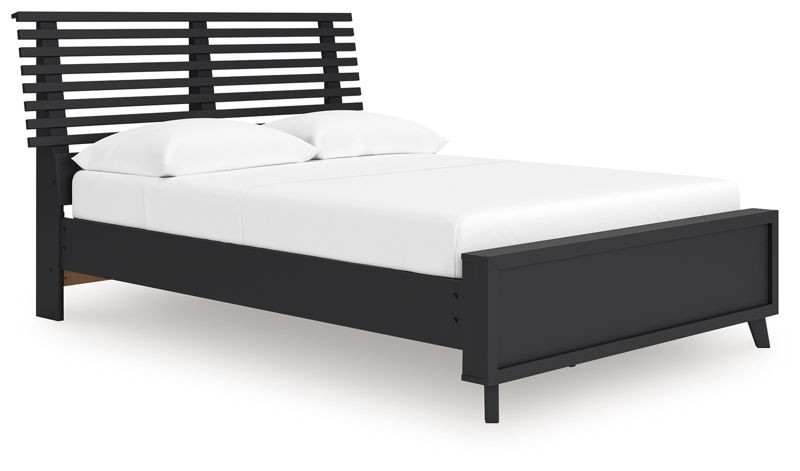 Danziar - Black - Full Slat Panel Bed