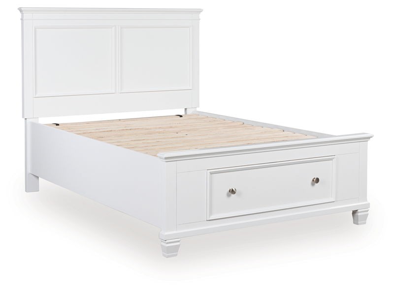 Fortman - White - Full Panel Storage Bed