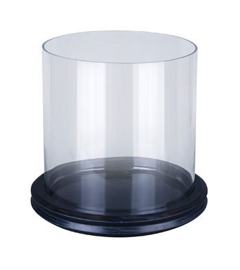 Saskia - Clear / Black - Candle Holder