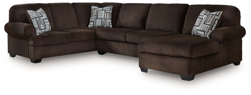 Kimlee - Chocolate - 3-Piece Sectional With RAF Chaise