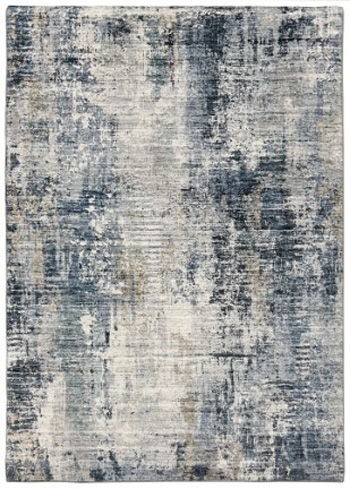 Arlenmont - Blue / White / Brown - Large Rug