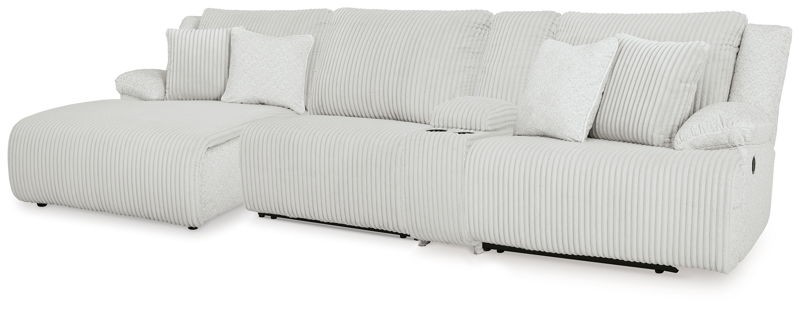 Top Tier - Alloy - 4-Piece Reclining Sectional With Laf Press Back Chaise