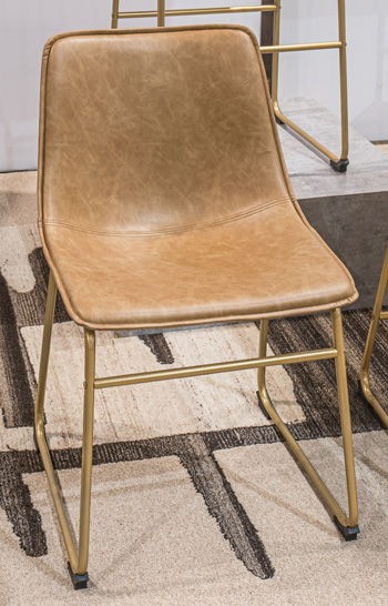Ciabori - Toast / Gold - Dining Upholstered Side Chair (Set of 2)
