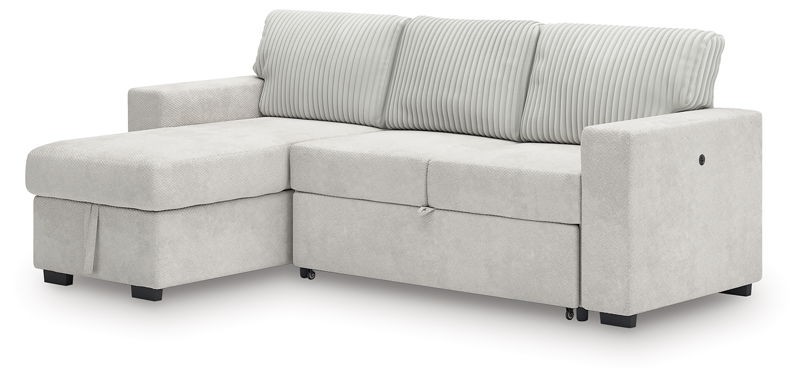 Wohlen - Alloy - 2-Piece Sectional With Pop Up Sleeper And LAF Corner Chaise
