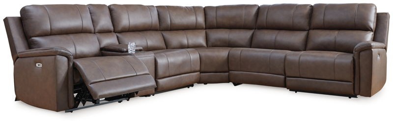 Bleckley - Espresso - 6-Piece Power Reclining Sectional With LAF And RAF Recliners