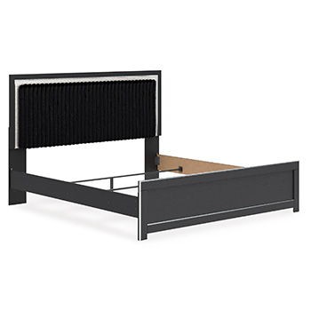Zuraleus - King Upholstered Panel Headboard - Black