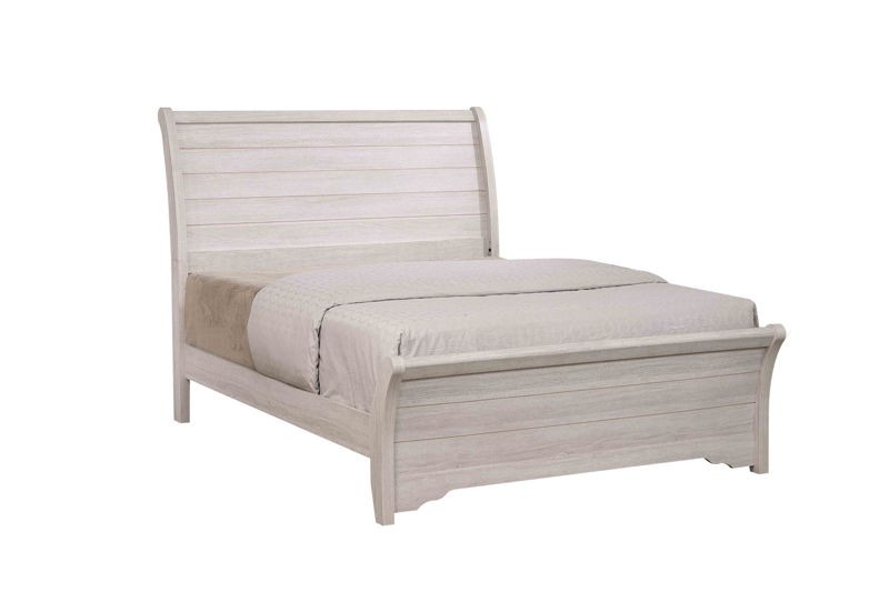 Coralee - Panel California King Bed - Chalk / Gray