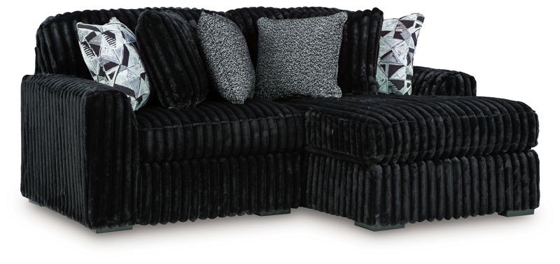 Midnight-Madness - 2-Piece Sectional With Raf Corner Chaise - Onyx
