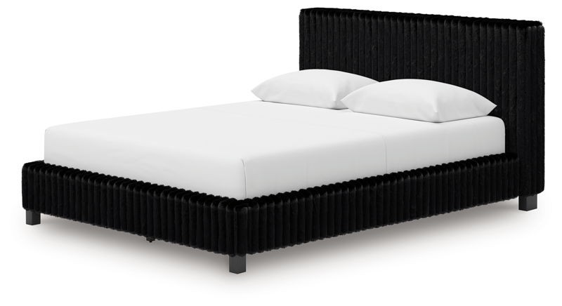 Zuraleus - King Upholstered Bed - Black
