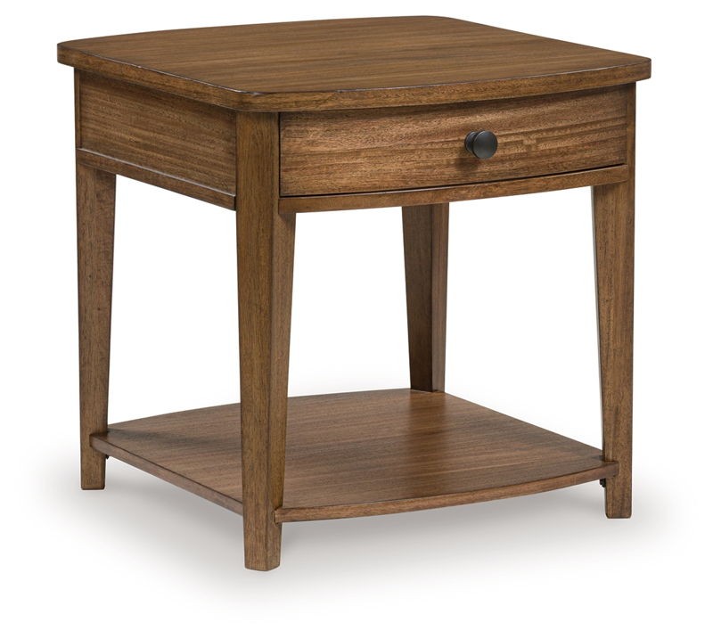 Burkbyer - Brown - Rectangular End Table