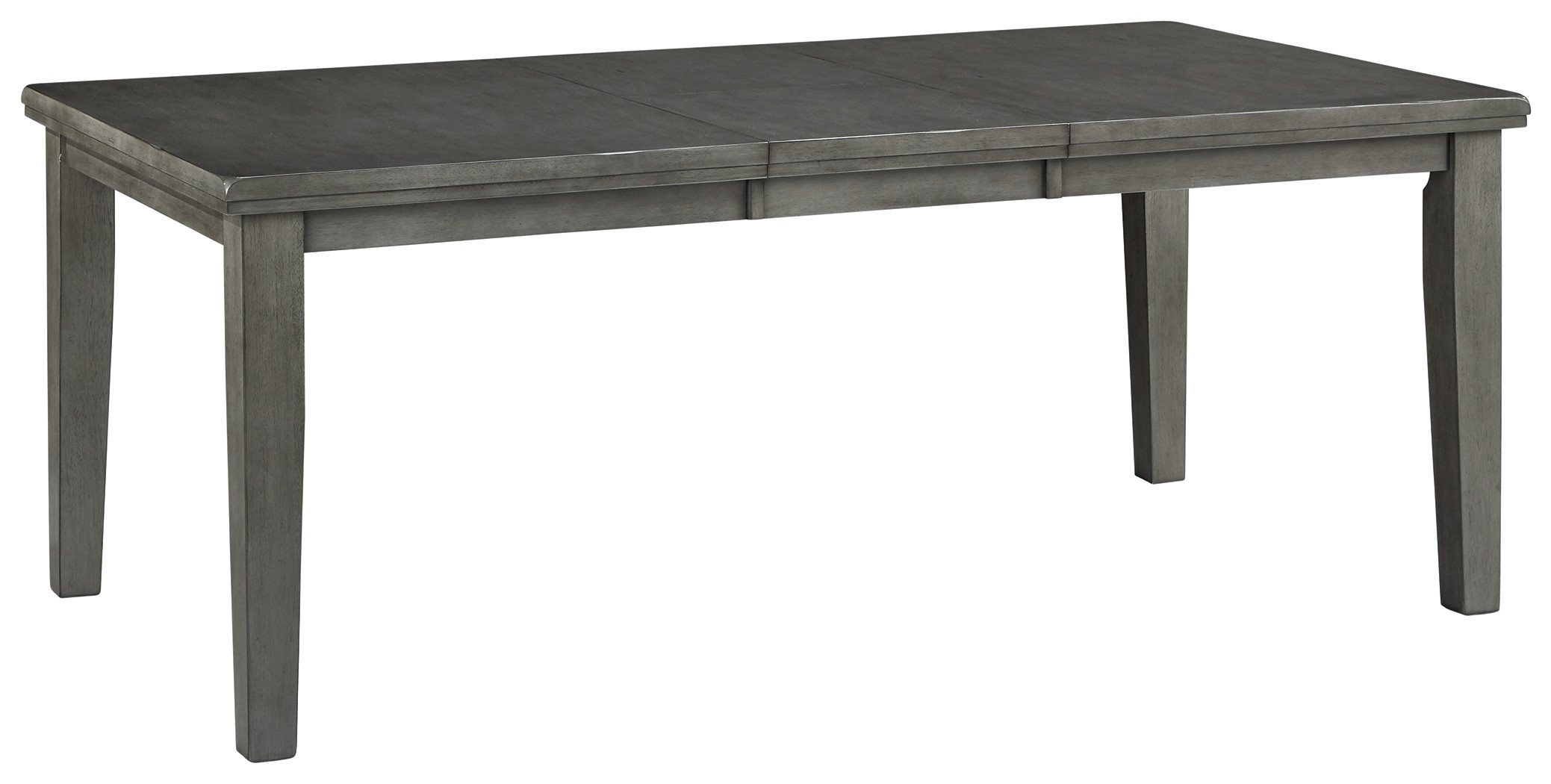 Hallanden Gray Rectangular Dining Room Butterfly Extension Table