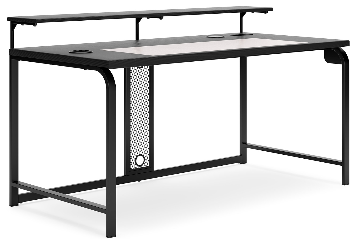Lynxtyn Black Home Office Desk With Led Lighting ROC City Furniture