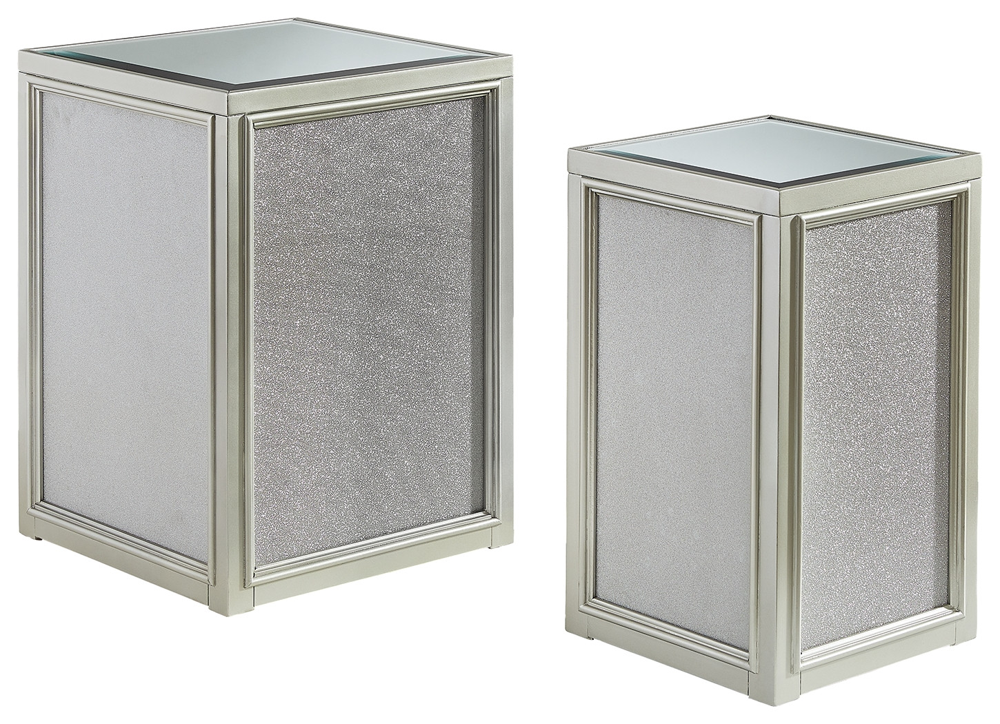 Traleena Silver Finish Nesting End Tables (Set Of 2) ROC City