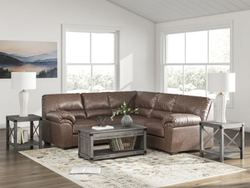 WillowBend - Umber - 3-Piece Sectional With LAF Sofa With Corner Wedge