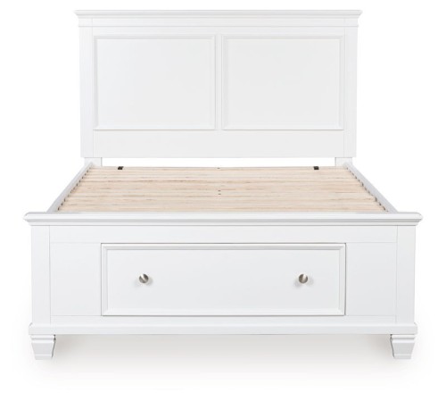 Fortman - White - Full Panel Storage Bed