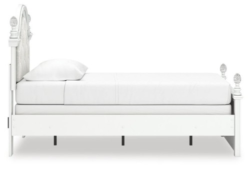 Kozlani - Full Upholstered Panel Bed - White