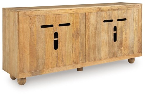 Niam - Light Antique Beige - Accent Cabinet