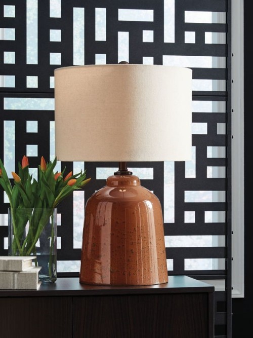 Aaleahya - Rust - Glass Table Lamp