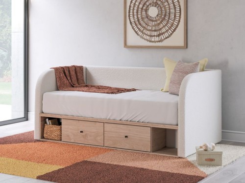 Arloster - Tan / White - Twin Upholstered Day Bed