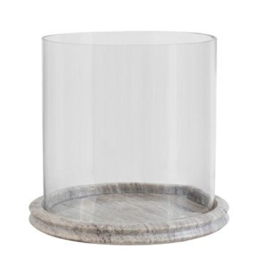 Saskia - Clear / Beige - Candle Holder