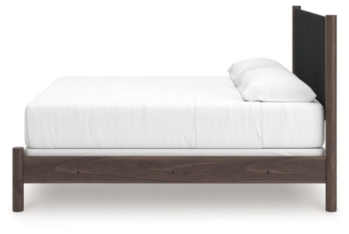 Pamytta - Brown - King Upholstered Panel Bed
