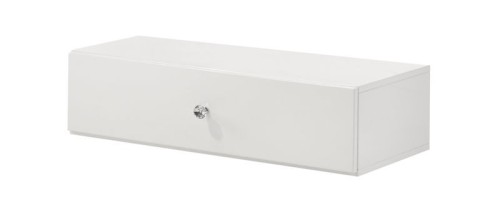 Luxo - Tall Lighted Drawer Vanity Mirror - White