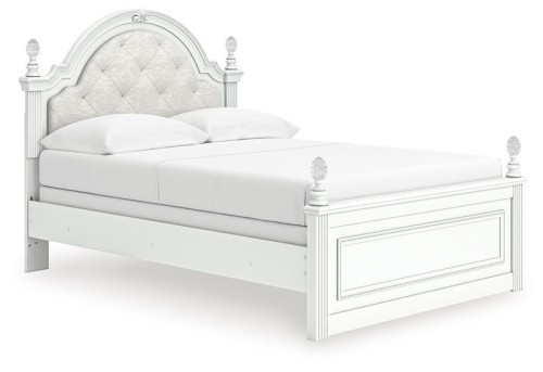 Kozlani - Full Upholstered Panel Bed - White