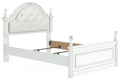Kozlani - Full Upholstered Panel Bed - White