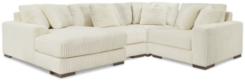 Lindyn - Fog - 4-Piece Sectional With LAF Corner Chaise