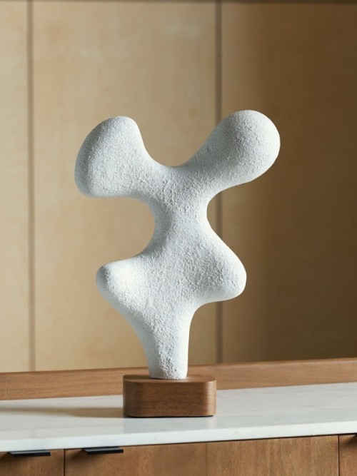 Lavarsen - White / Brown - Sculpture - 25.75"