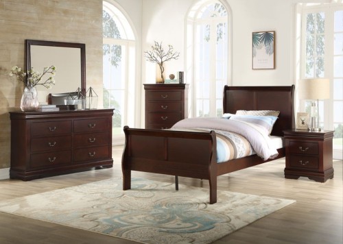 Louis Philip - Full 5 Piece Bedroom Set - Black