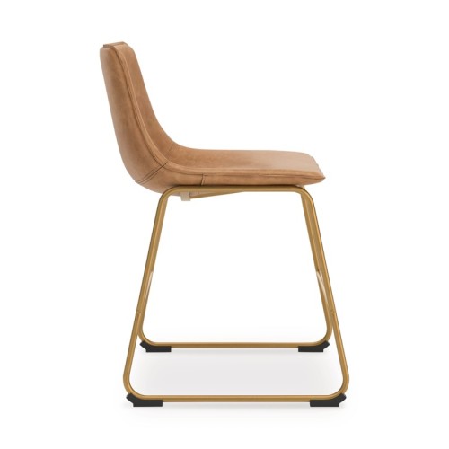Ciabori - Toast / Gold - Dining Upholstered Side Chair (Set of 2)