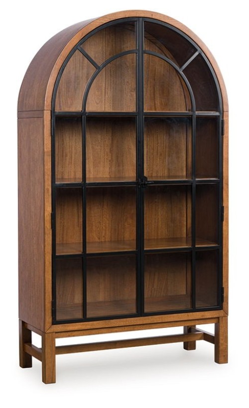 Greddinton - Black / Brown - Display Cabinet