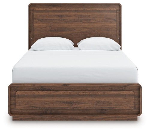 Fortlorn - California King Panel Bed - Walnut Brown
