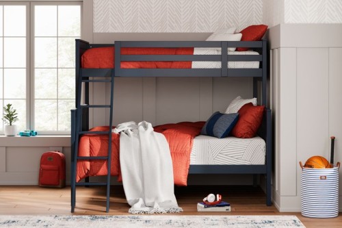 Nextonfort - Black - Twin Over Twin Bunk Bed