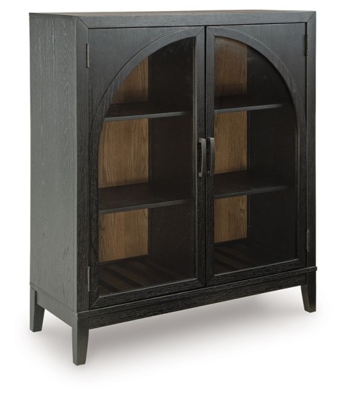 Armenleigh - Black / Brown - Bar Cabinet