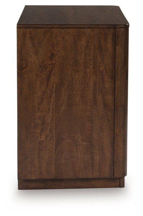Dilenno - Dark Brown - Two Drawer Night Stand