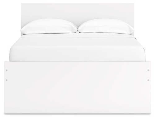 Onita - White - Queen Panel Platform Bed With 2 Side Storage