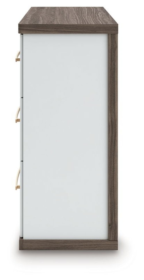 Kendanport - Brown / White - Six Drawer Dresser