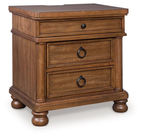 Rowlenstown - Antique White - Three Drawer Night Stand